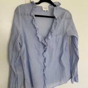 Sezane Capucine blouse in blue stripe